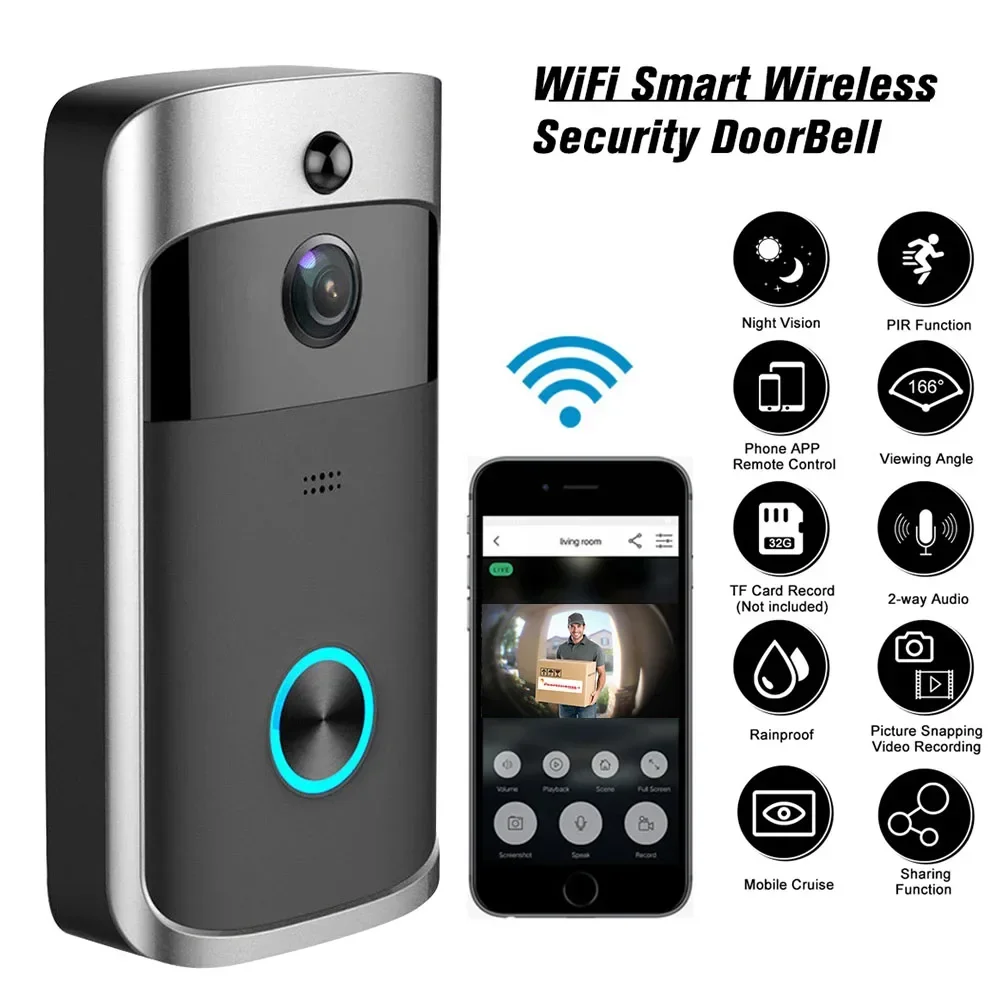 Smart Doorbell Wired - Câmera de Campainha Sem Fio WIFI
