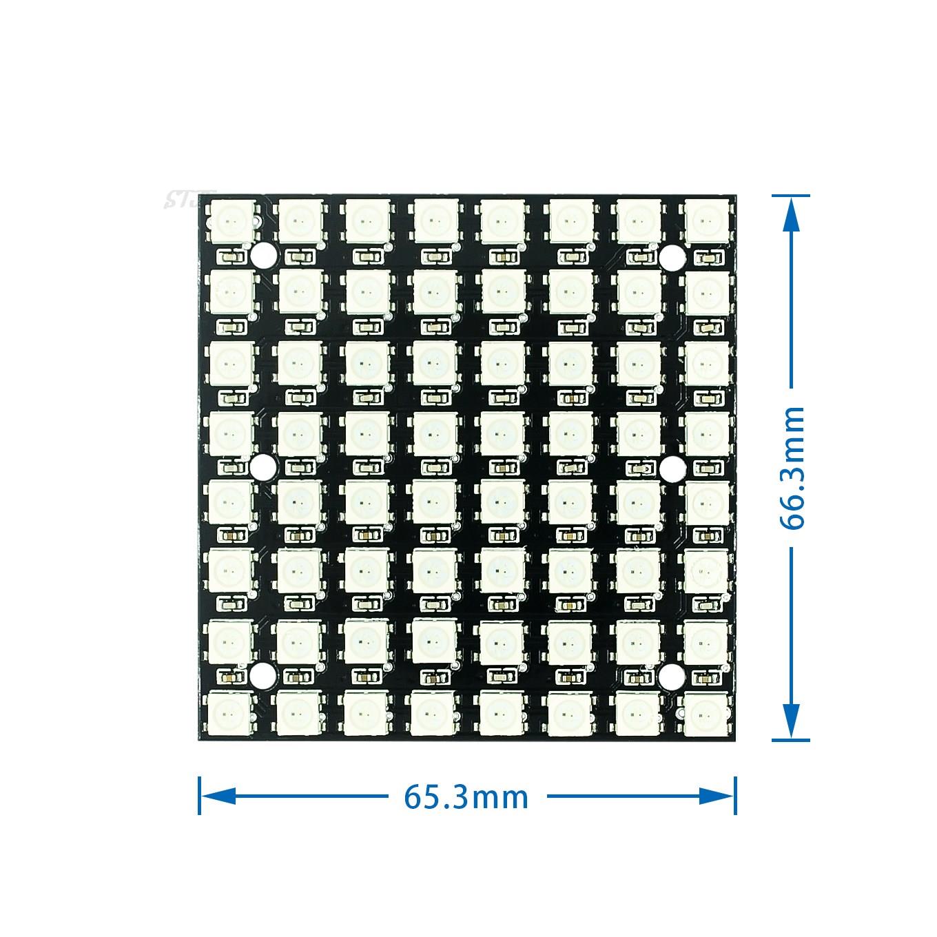 WS2812 smd LED 5050 RGB 8x8 64 - Rgb Led Matrix 8X8 avaliação e preço