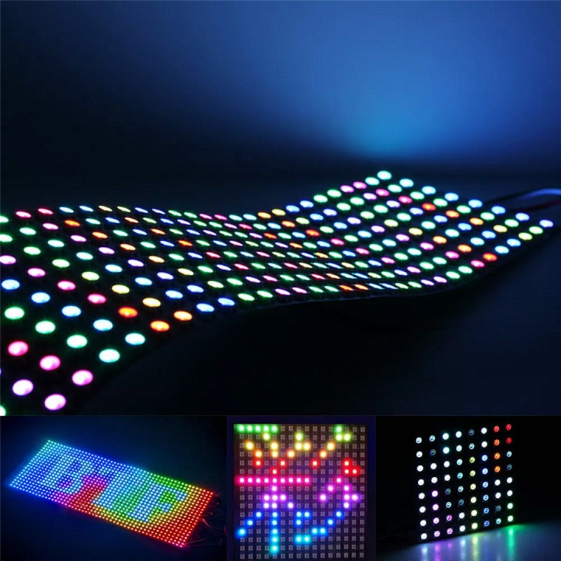 Dc12v ws2815 dc5v ws2812b rgb  - Rgb Led Matrix 8X8 avaliação e preço
