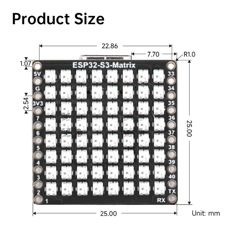 Placa de Desenvolvimento Mini  - Rgb Led Matrix 8X8 avaliação e preço