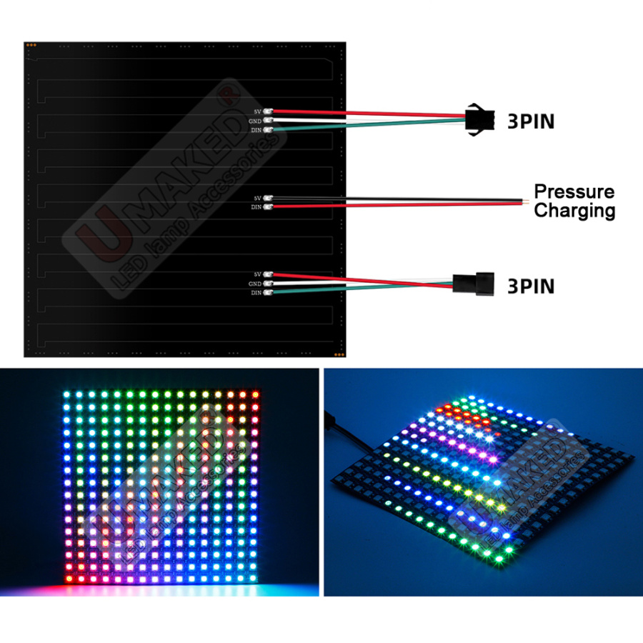 2 peças de Painéis de Luz Digi - Rgb Led Matrix 8X8 avaliação e preço