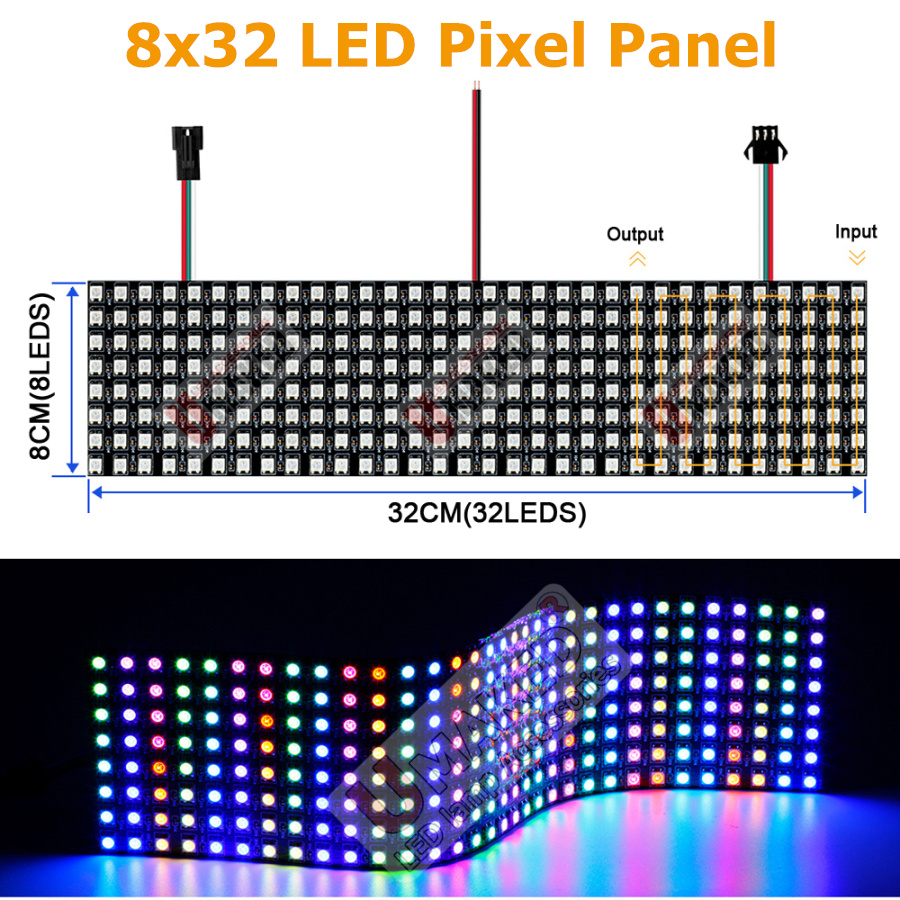 2 peças de Painéis de Luz Digi - Rgb Led Matrix 8X8 avaliação e preço