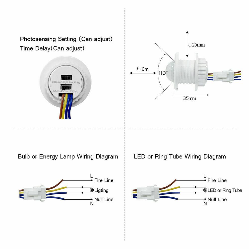 PIR Infrared Body Motion Senso - Motion Sensor Pir Wired avaliação e preço