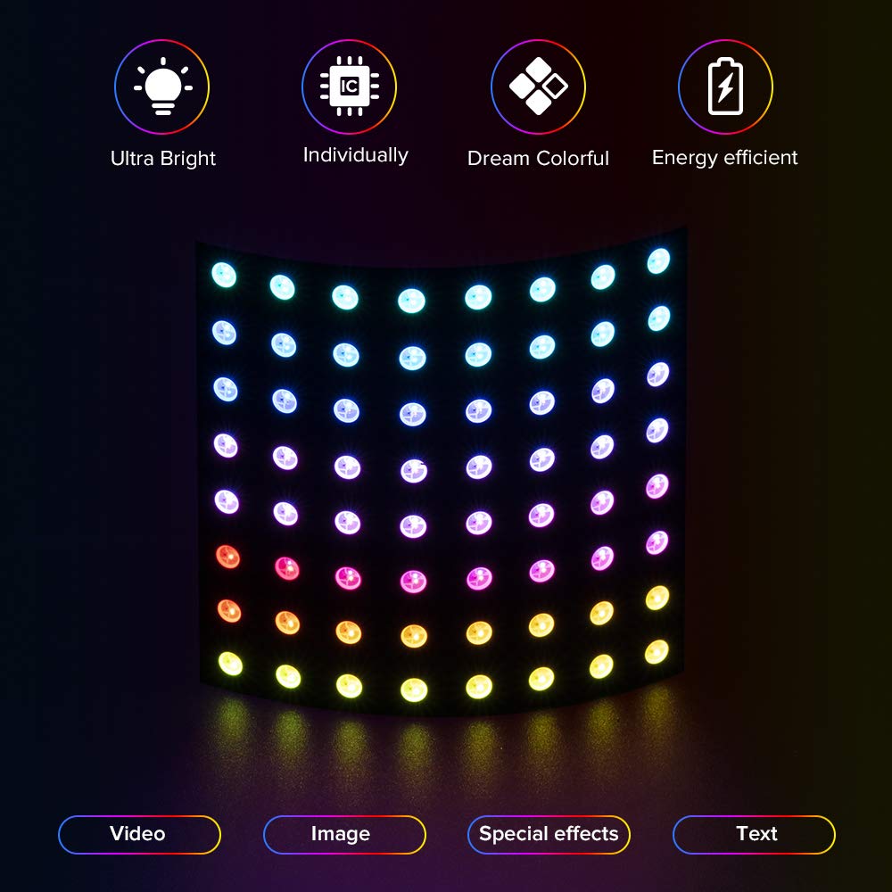 WS2812 LED 5050 RGB 8x8 Módulo - Rgb Led Matrix 8X8 avaliação e preço