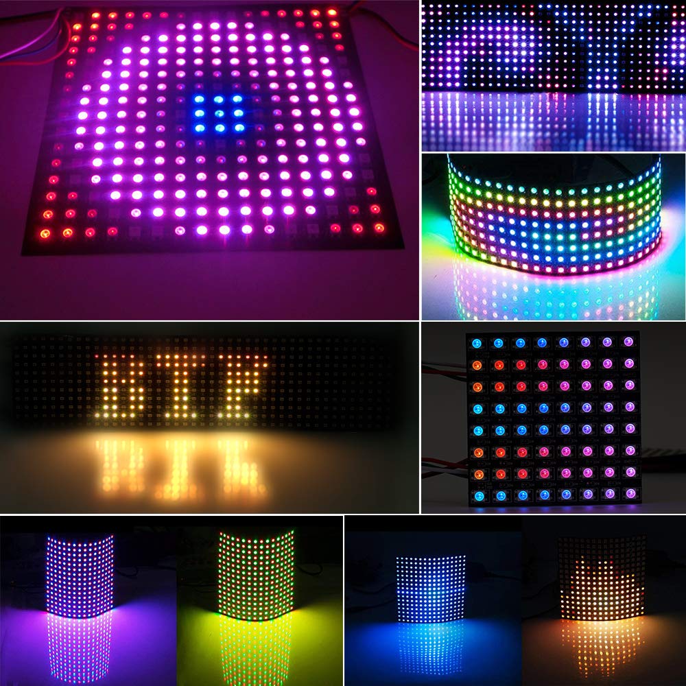 WS2812 LED 5050 RGB 8x8 Módulo - Rgb Led Matrix 8X8 avaliação e preço