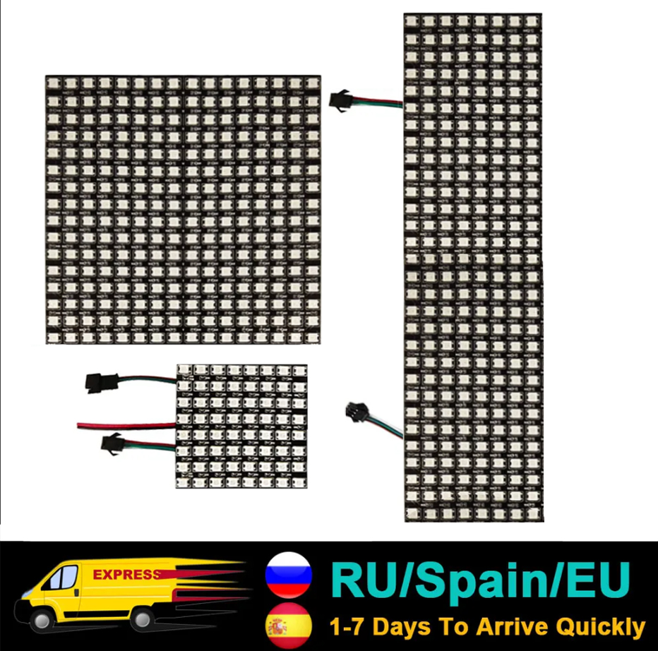 Dc5v ws2812b 5050 rgb smd flex - Rgb Led Matrix 8X8 avaliação e preço