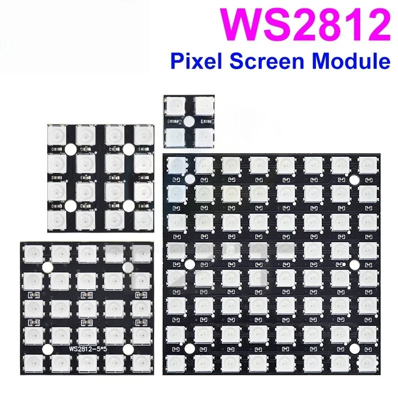 Novo ws2812 led 5050 rgb 8x8 m - Rgb Led Matrix 8X8 avaliação e preço
