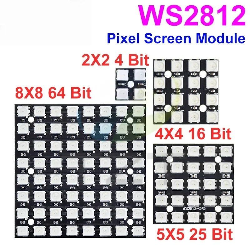 Novo ws2812 led 5050 rgb 8x8 m - Rgb Led Matrix 8X8 avaliação e preço